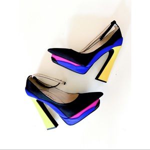 Jeffrey Campbell colorblock platforms